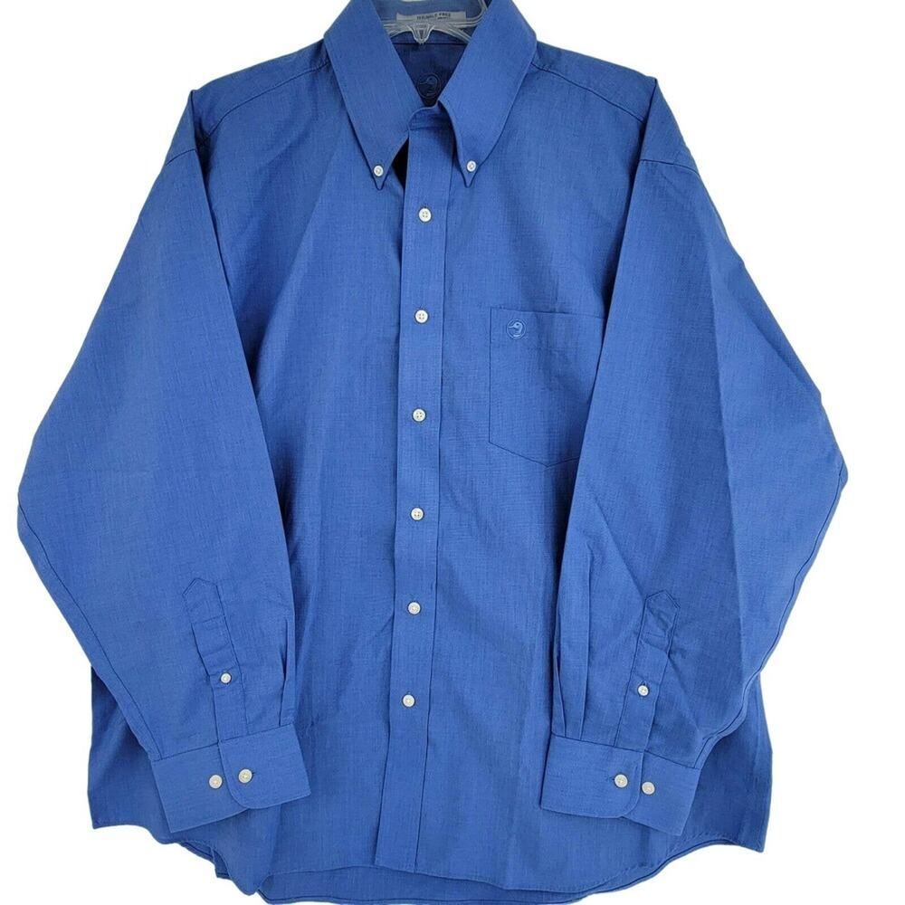 Duck Head XL 17-17 1/2 Blue Button-Down Dress Shirt